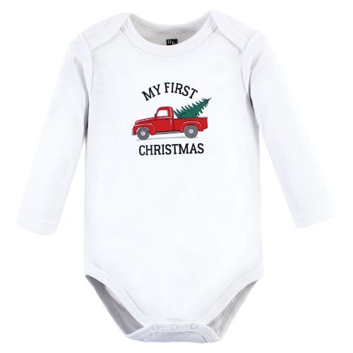 Hudson Baby Cotton Long-sleeve Bodysuits 5-pack In White