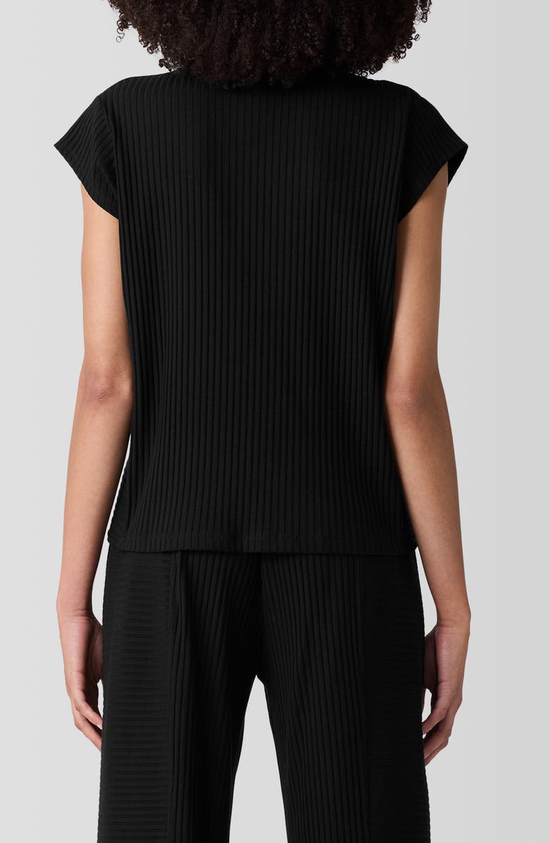 Eileen Fisher Crewneck Cap Sleeve Ribbed T-Shirt, Alternate, color, 