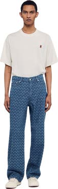 SANDRO Rope pattern baggy jeans