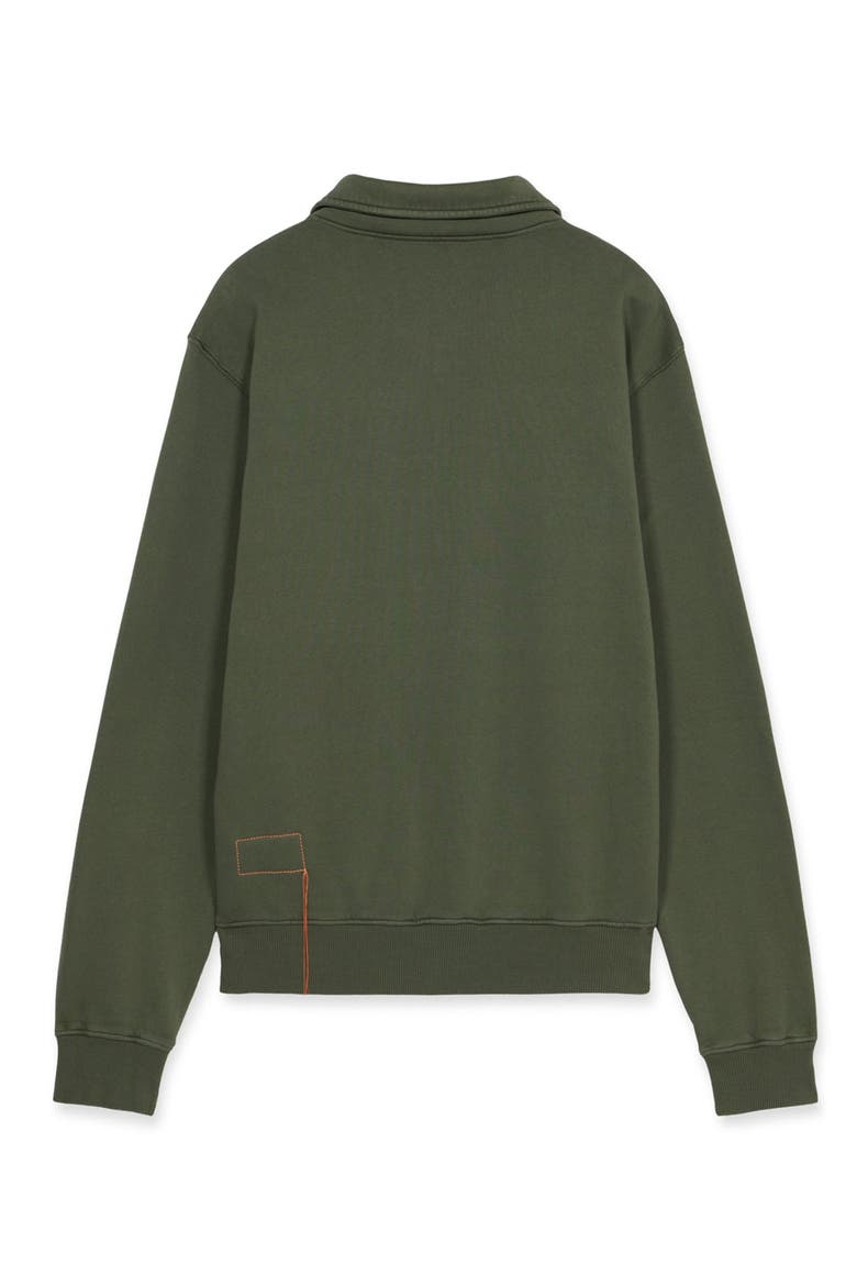 Zip-Up Sweatshirt with Pocket, Alternate, color, OIL