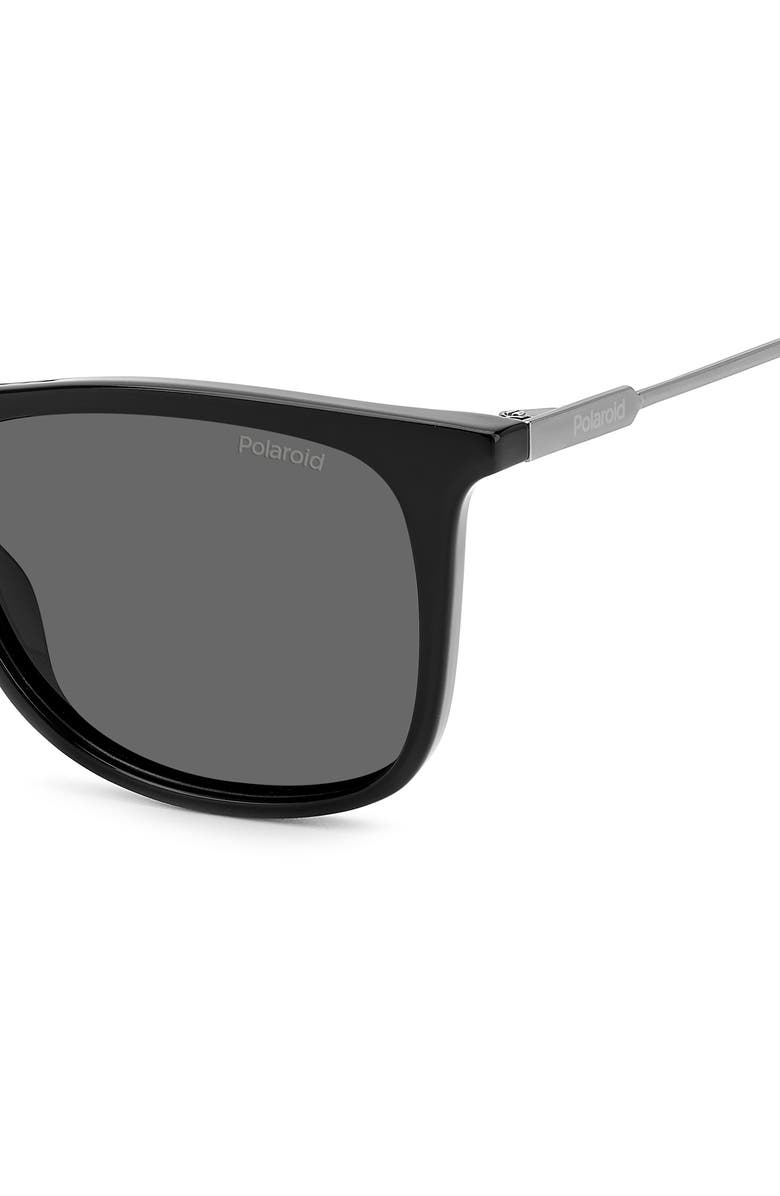 Polaroid 55mm Polarized Rectangular Sunglasses, Alternate, color, 