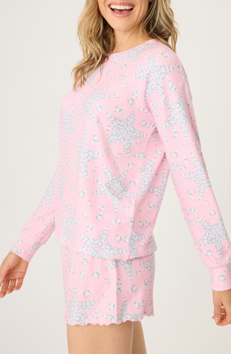 PJ Salvage Written in the Stars Peachy Jersey Pajama Top, Alternate, color, 