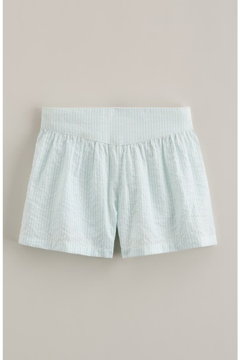 Kids' Flutter Shorts, Main, color, BLUE OMPHALODES WINNIE STRIPE