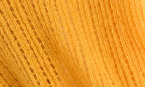 Portolano Open Knit Wrap Scarf In Orange