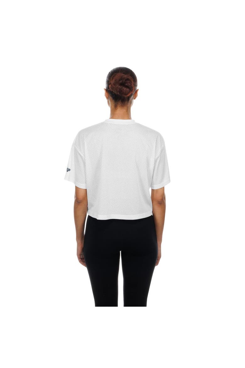 Women's New Era  White Dallas Cowboys Summer Mesh Cropped Boxy T-Shirt, Alternate, color, White
