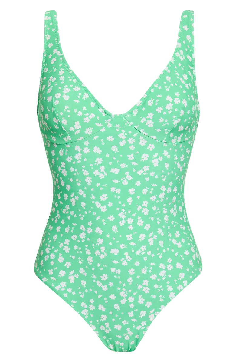 Rip Curl Surf Side Good One-Piece Swimsuit, Main, color, Light Green