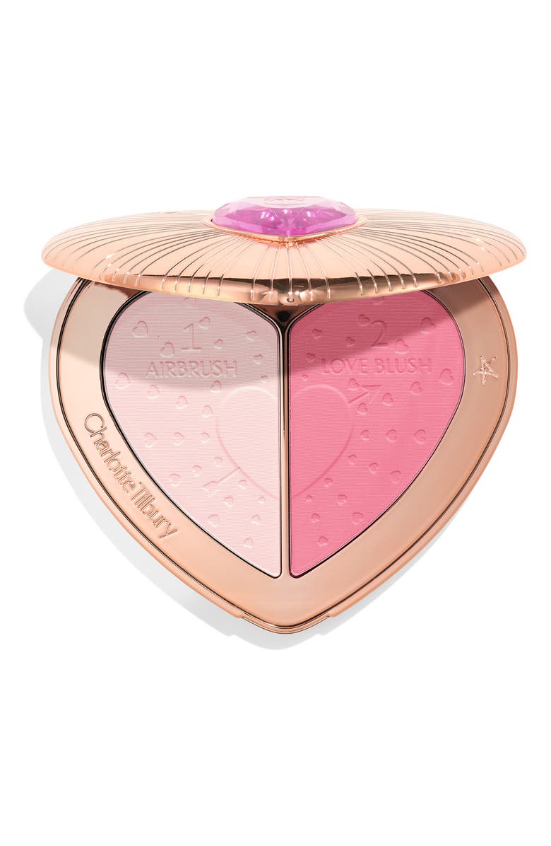 Charlotte Tilbury Pillow Talk Soulmates Airbrush Flawless Finish Brightening & Blur Blush Powder Pallete, Main, color, 