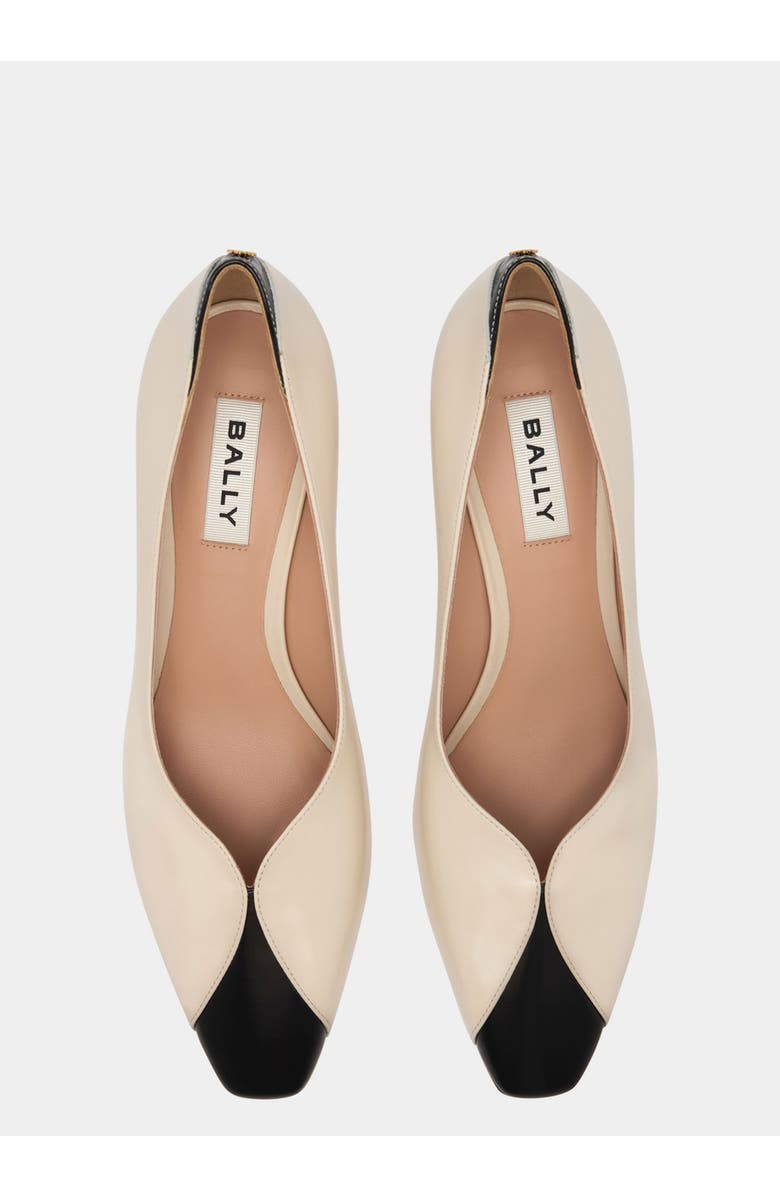 Bally Sylt Pump in and Leather, Alternate, color, White