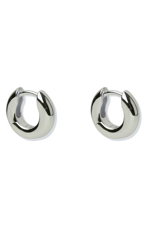 Small Chubby Huggie Hoop Earrings