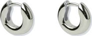 Argento Vivo Sterling Silver Small Chubby Huggie Hoop Earrings
