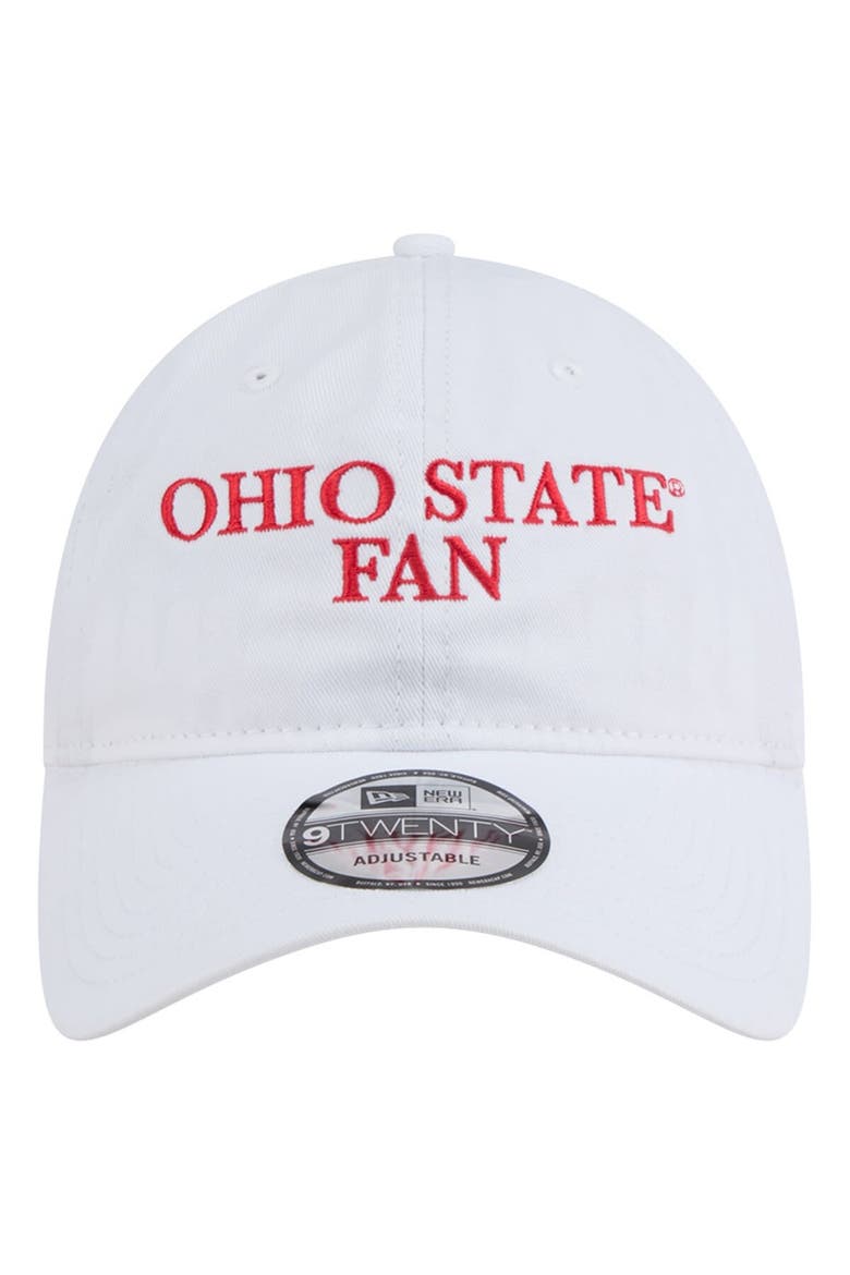 Men's New Era White Ohio State Buckeyes Fan 9TWENTY Adjustable Hat, Alternate, color, White
