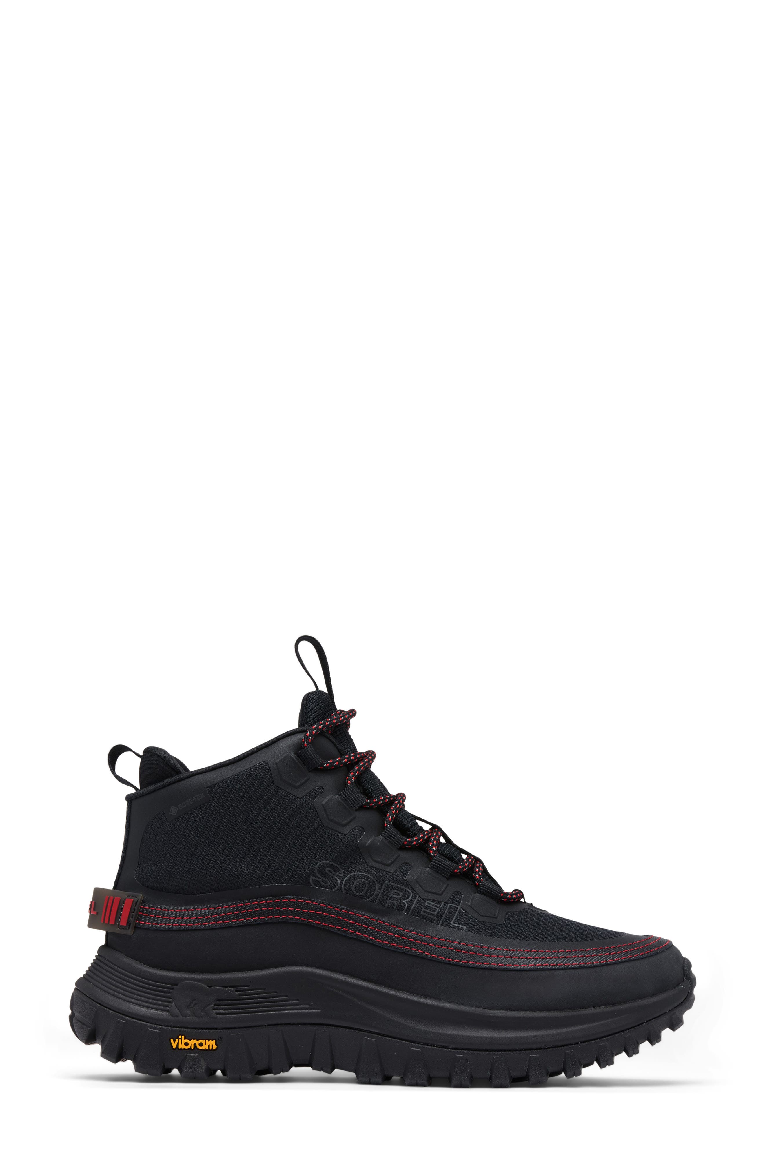 SOREL CALLSIGN HORIZON<sup>™</sup> Mid GTX Gore-Tex<sup>®</sup> Waterproof Sneaker, Alternate, color, Black/ Bright Red