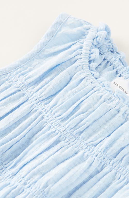 Nordstrom Kids' Smocked Sleeveless Cotton Top In Blue Windsurfer