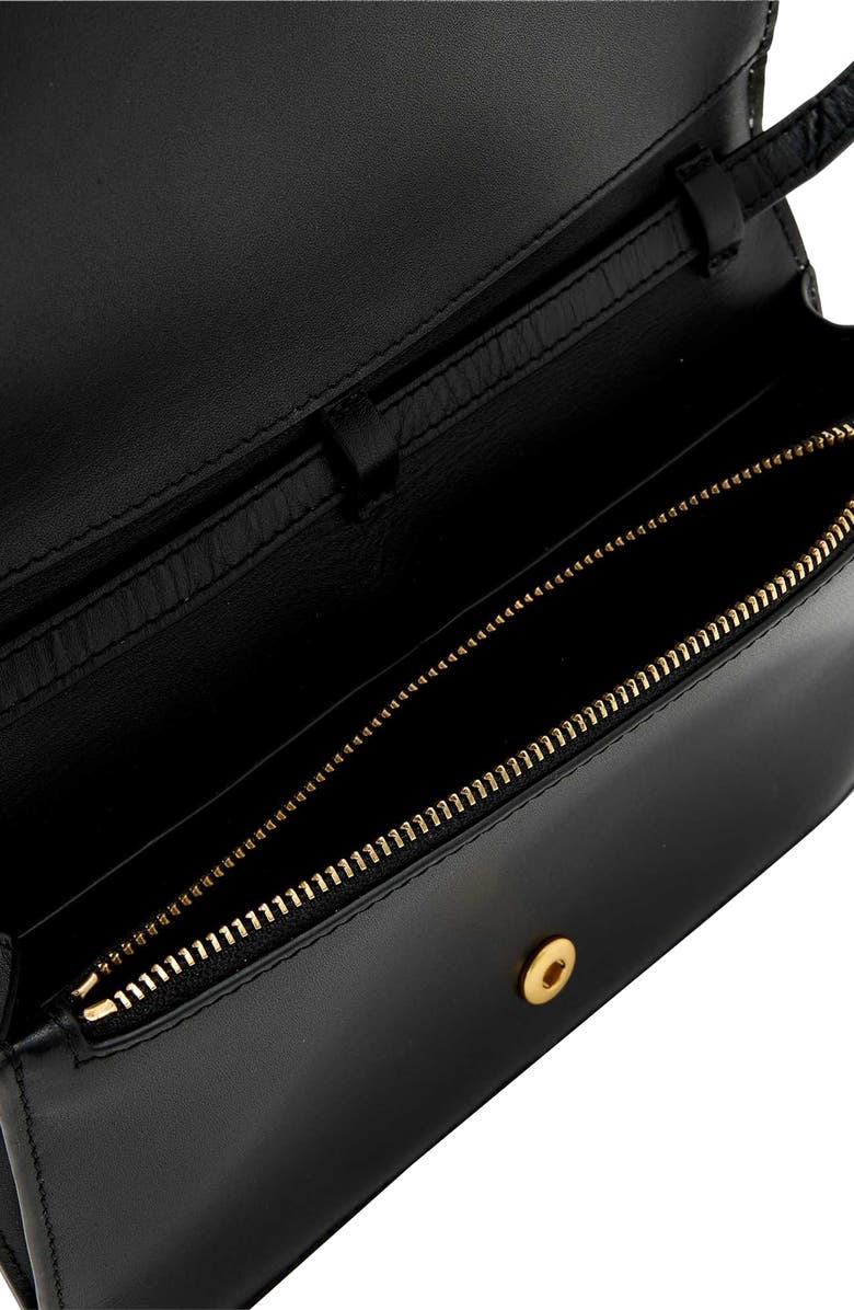 AllSaints Maeve Genuine Calf Hair & Leather Crossbody Wallet, Alternate, color, Cow Print