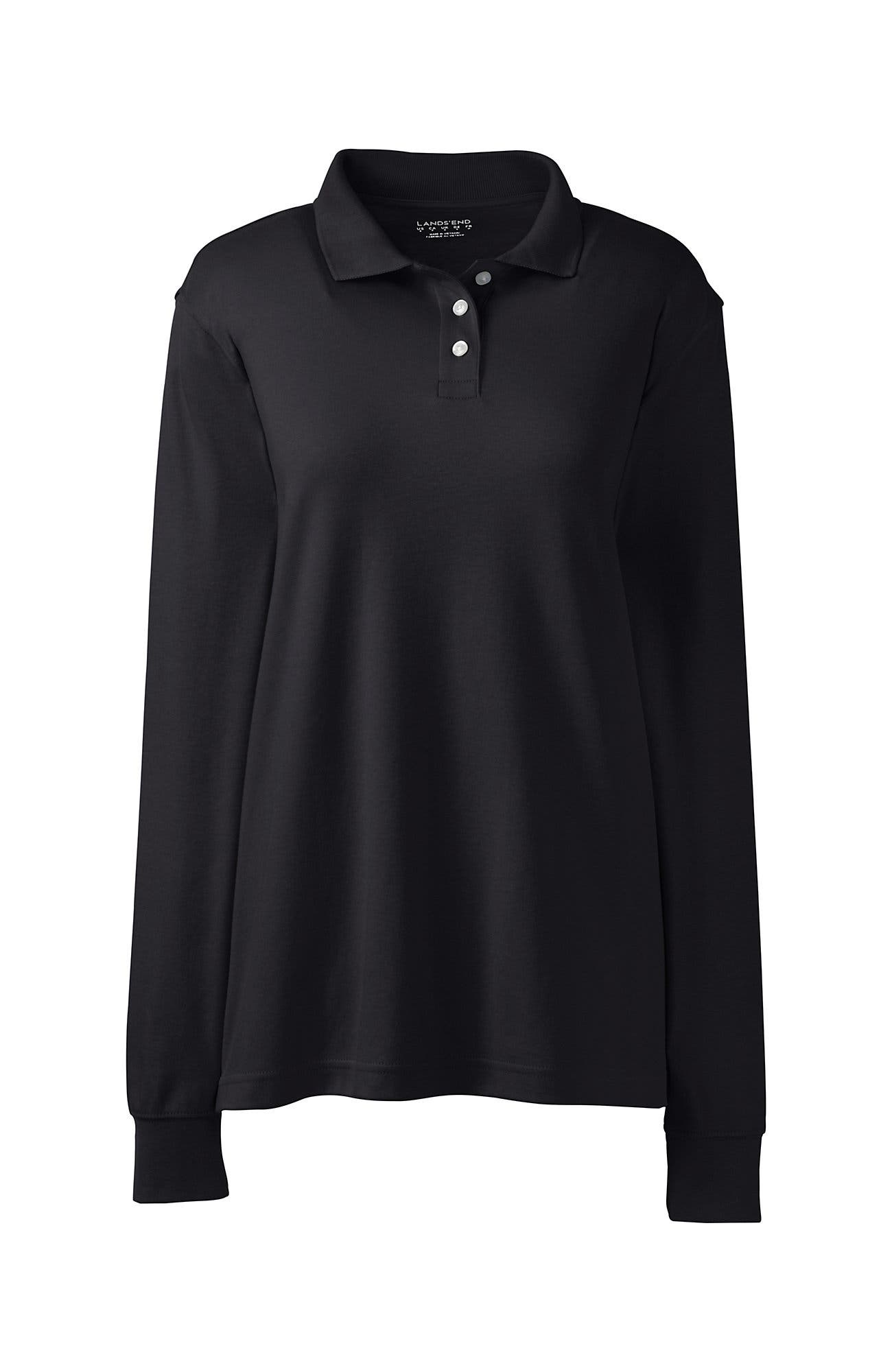 School Uniform  Long Sleeve Interlock Polo Shirt - image 2