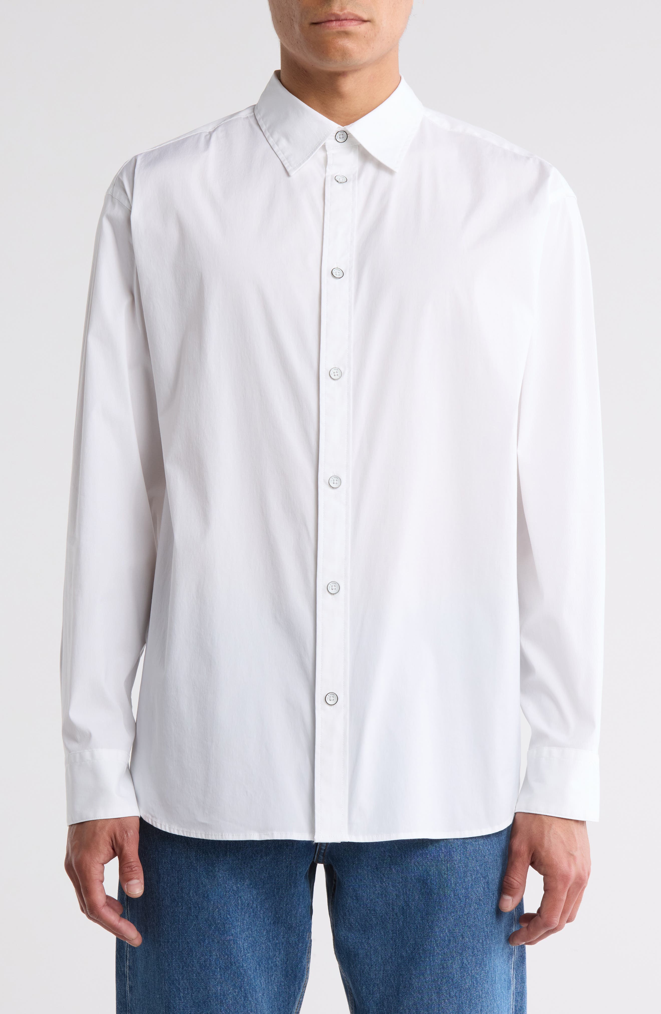 rag & bone Matthew Relaxed Fit Stretch Poplin Button-Up Shirt