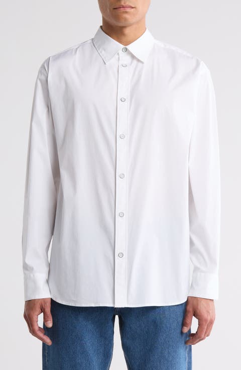 Matthew Relaxed Fit Stretch Poplin Button-Up Shirt