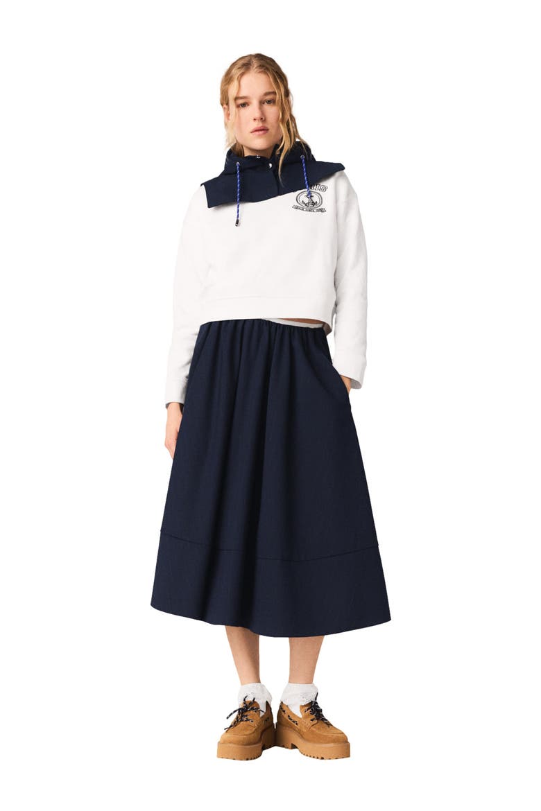 Sailor print sweatshirt, Main, color, White