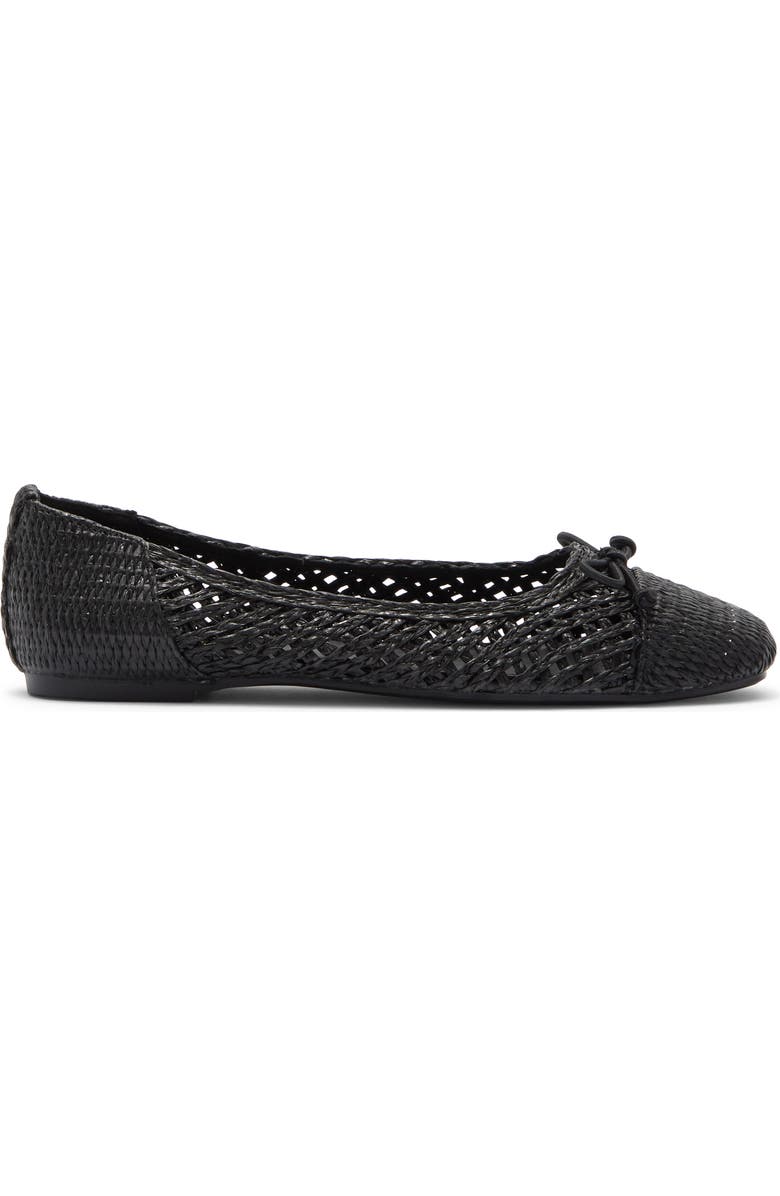 RACHEL Rachel Roy Raffia Cap Toe Flat, Alternate, color, Black