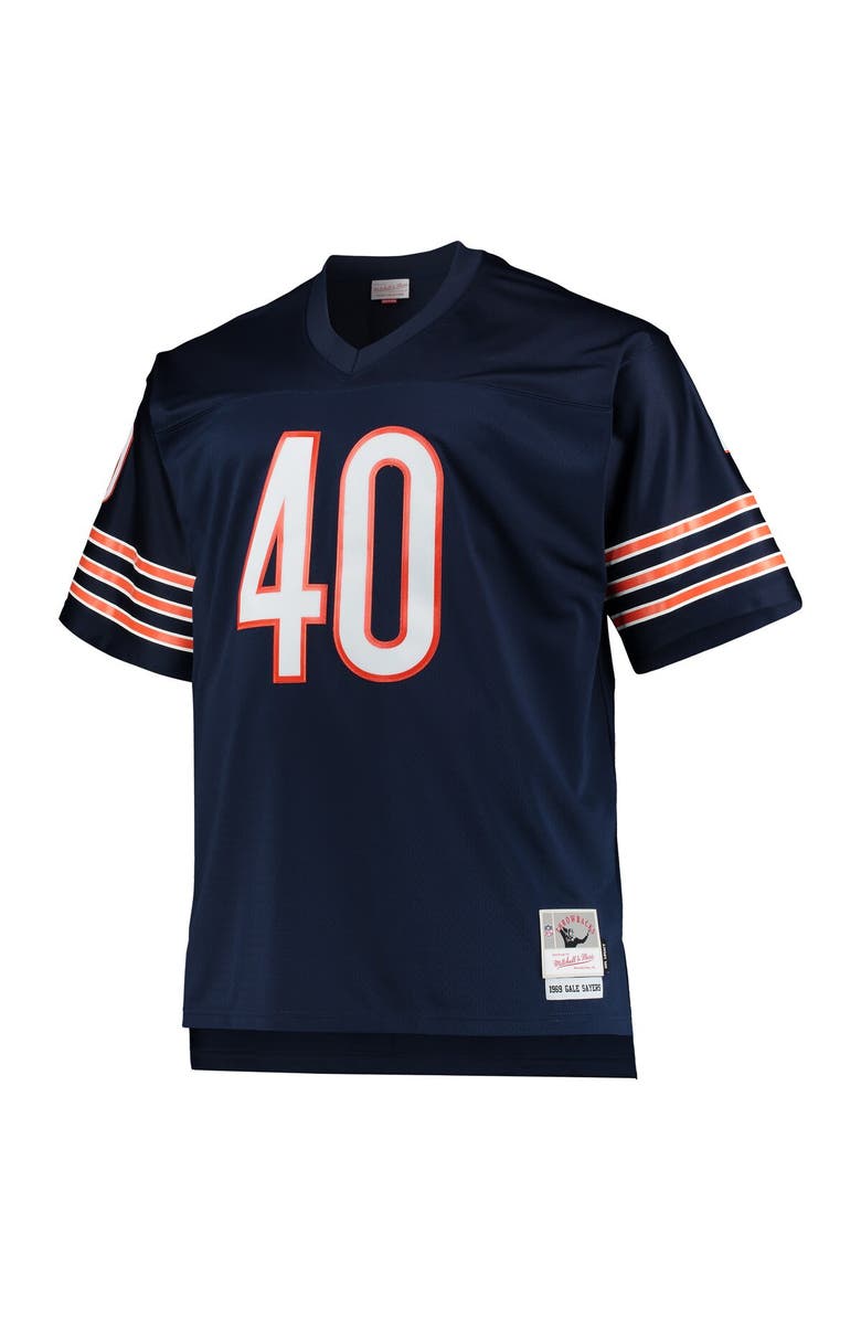 Mitchell & Ness Men's Mitchell & Ness Gale Sayers Navy Chicago Bears Big & Tall 1969 Retired Player Replica Jersey, Alternate, color, 