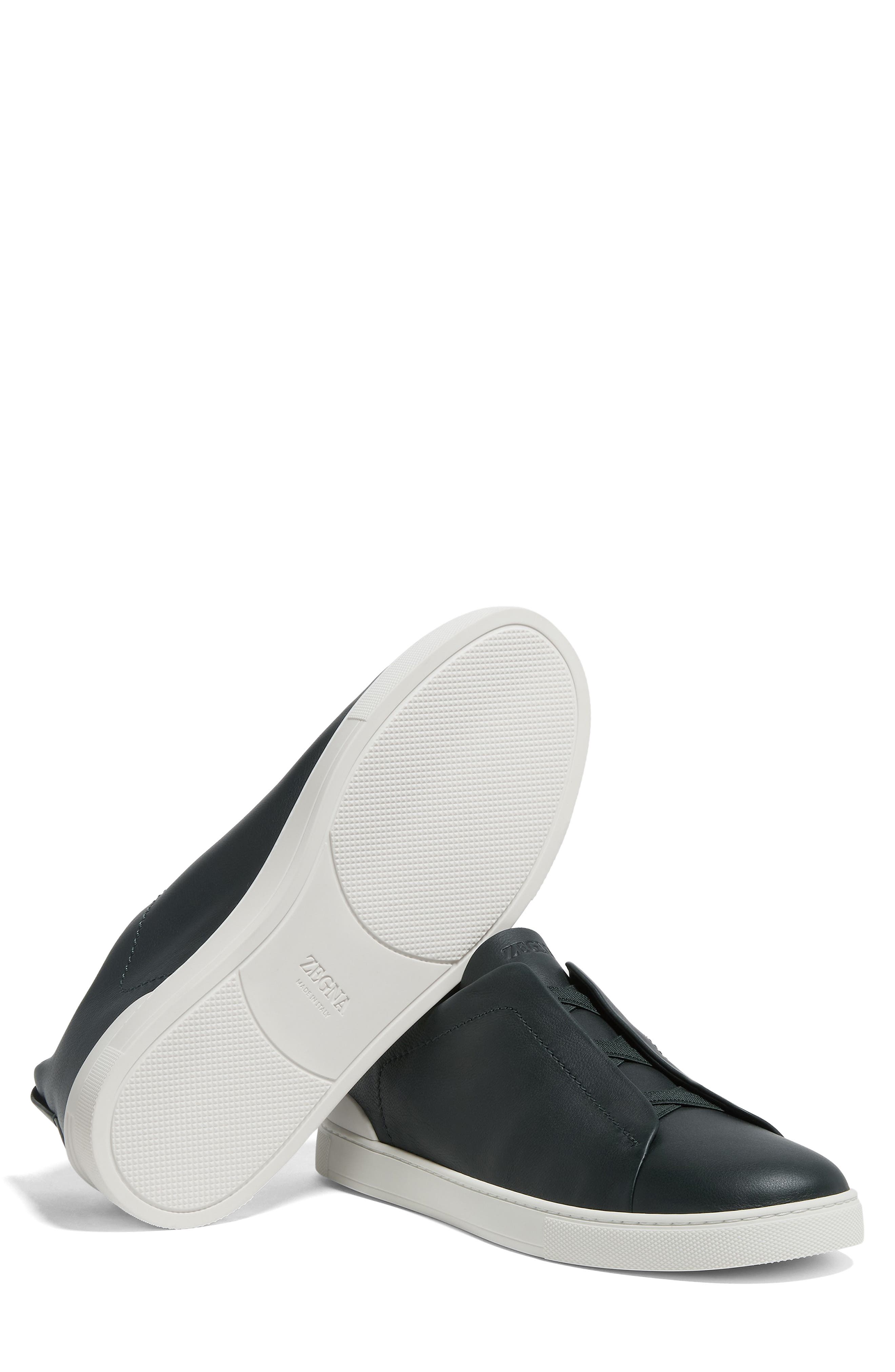ZEGNA Triple Stitch<sup>™</sup> Secondskin Sneaker, Alternate, color, Dark Green