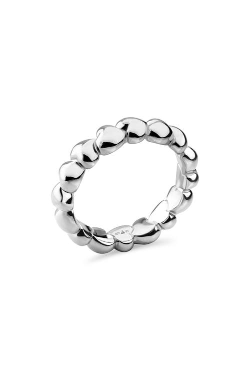 Devata Sweet Heart Eternity Band Ring In Metallic