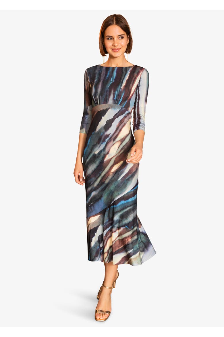 Maxine Asymmetric Dress, Main, color, Ocean Blue