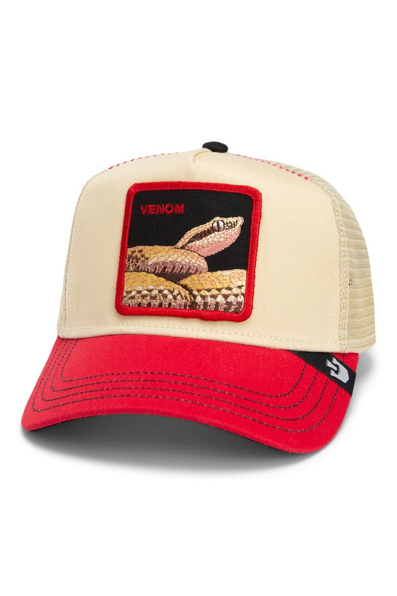 The Venom Snake Trucker Hat, Main, color, BEIGE