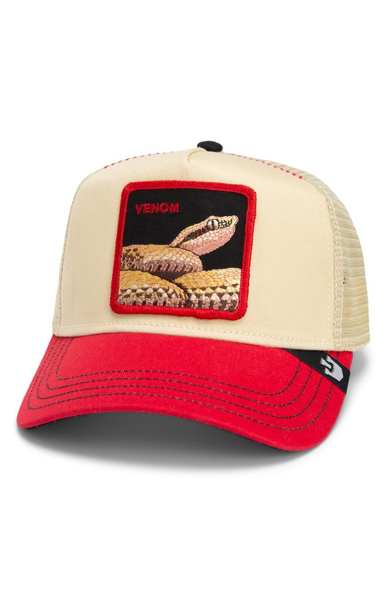 Goorin Bros. The Venom Snake Trucker Hat, Main, color, Beige