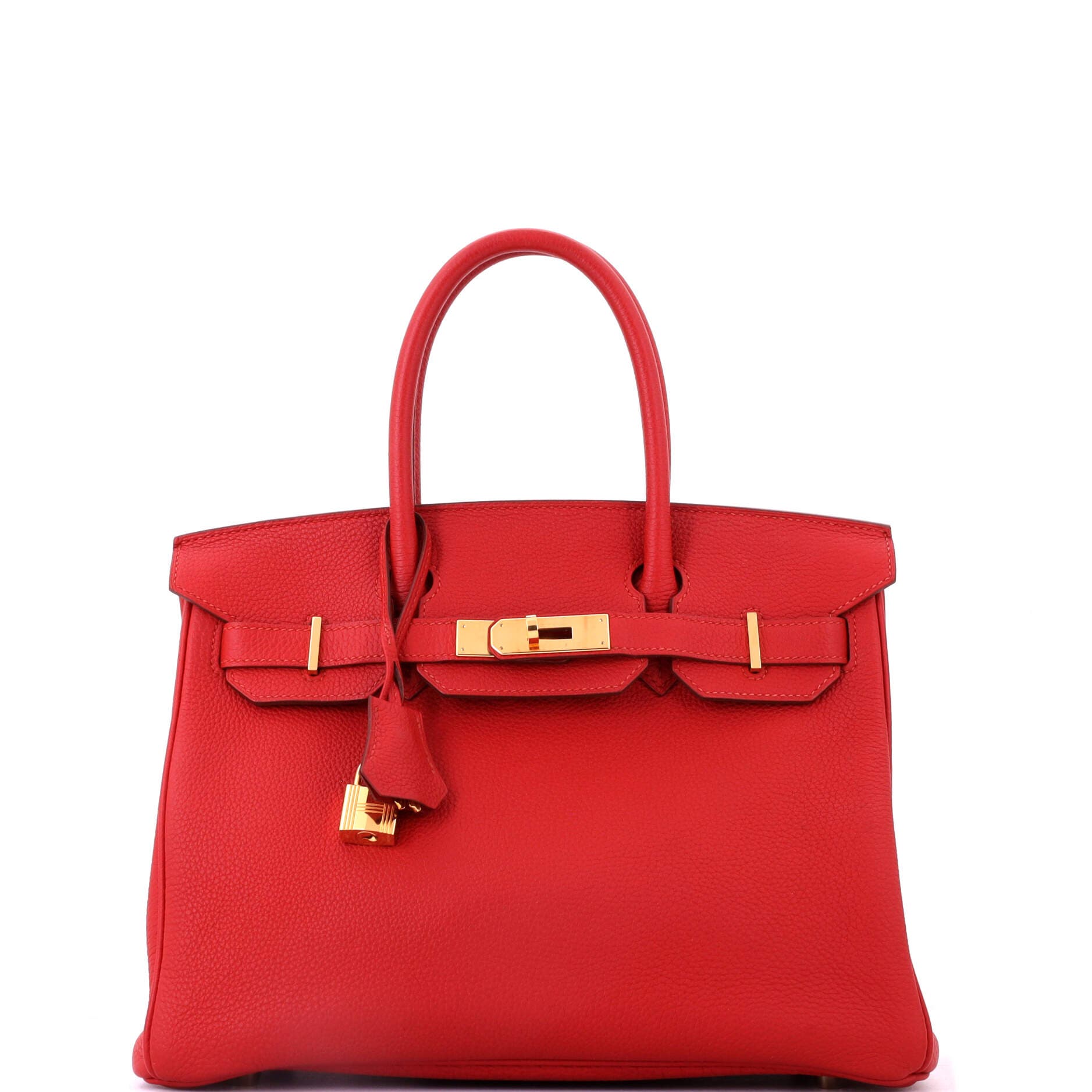 Birkin Handbag Red Togo with Gold Hardware 30, Main, color, Vermillon
