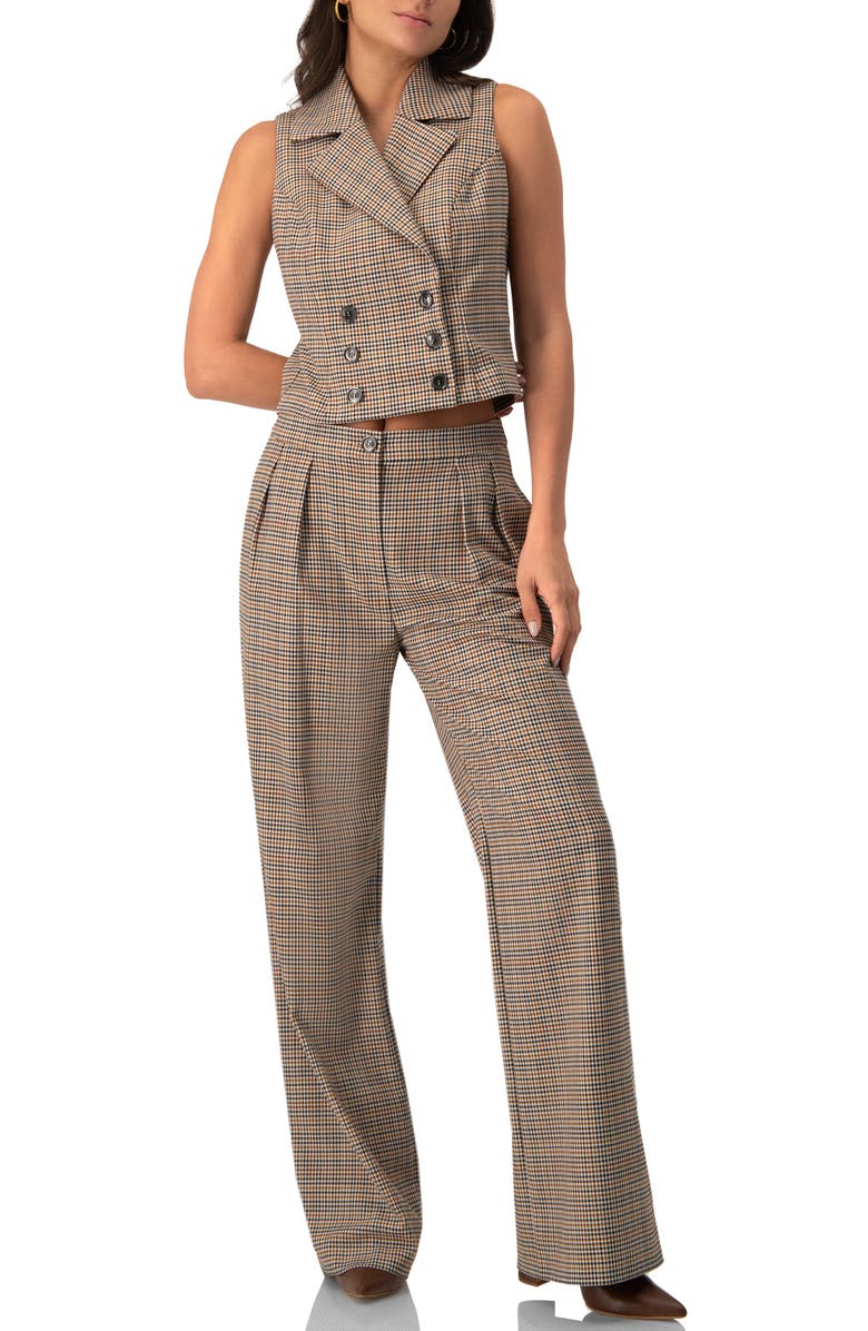 IVONNE Short Double-Breasted Vest, Alternate, color, Multicolor