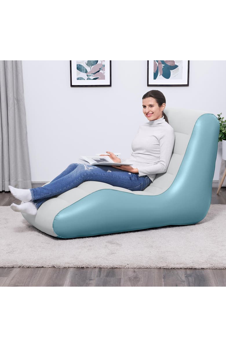 Bestway Leisure Luxe Inflatable Chaise Lounger, Alternate, color, Multicolored