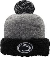 TOP OF THE WORLD Women's Top of the World Black Penn State Nittany Lions Snug Cuffed Knit Hat with Pom