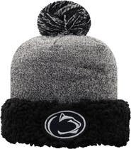 TOP OF THE WORLD Women's Top of the World Black Penn State Nittany Lions Snug Cuffed Knit Hat with Pom