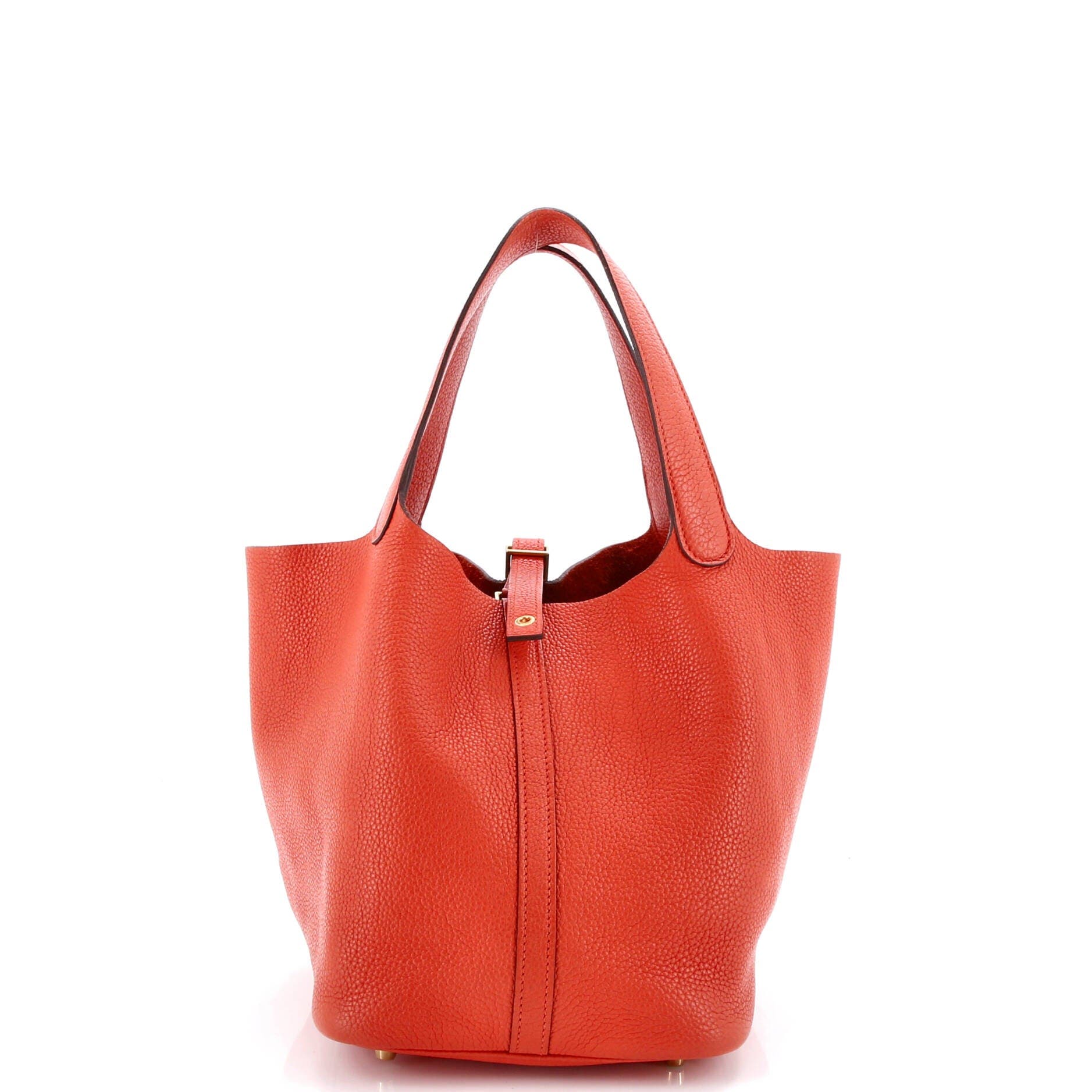 Picotin Lock Bag Clemence MM, Main, color, Orange