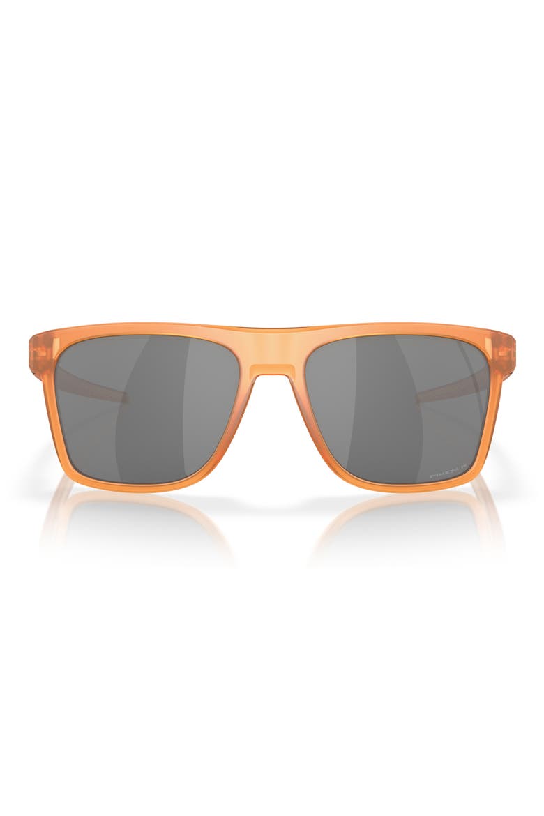 Leffingwell 57mm Prizm™ Polarized Rectangular Sunglasses, Main, color, GINGER / MATTE BLACK