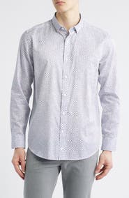 Johnston & Murphy Cross Link Print Button-Up Shirt