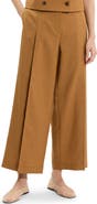 Theory Pleated High Waist Wide Leg Pants