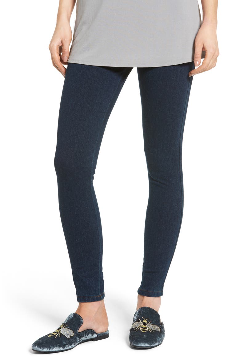'Lyssentials Toothpick Denim Leggings, Main, color, INDIGO