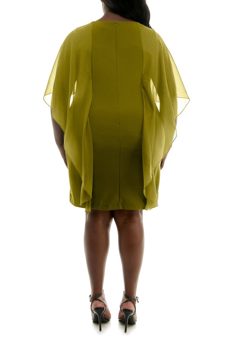 Popover Chiffon Sheath Dress, Alternate, color, MOSS
