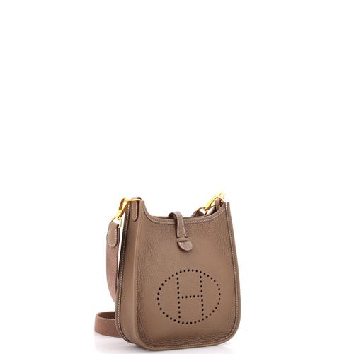 Pre-owned Hermes Hermes Evelyne Bag Gen Iii Clemence Tpm In Brown