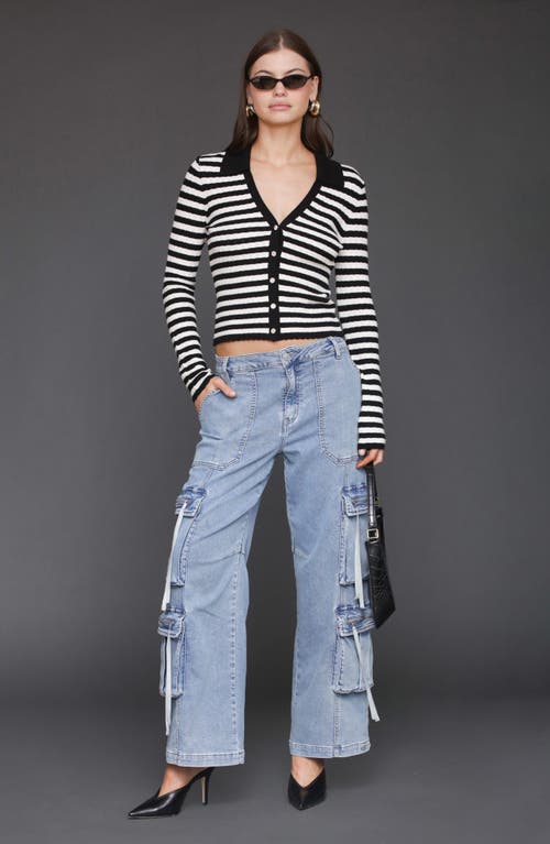 Avec Les Filles Baggy Cargo Jeans In Blue