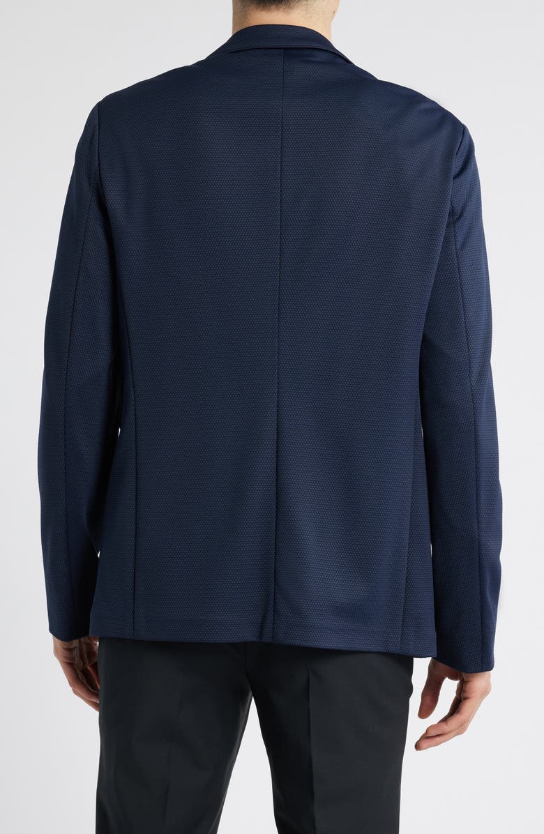 Emporio Armani Rice Stitch Sport Coat, Alternate, color, Solid Blue Navy
