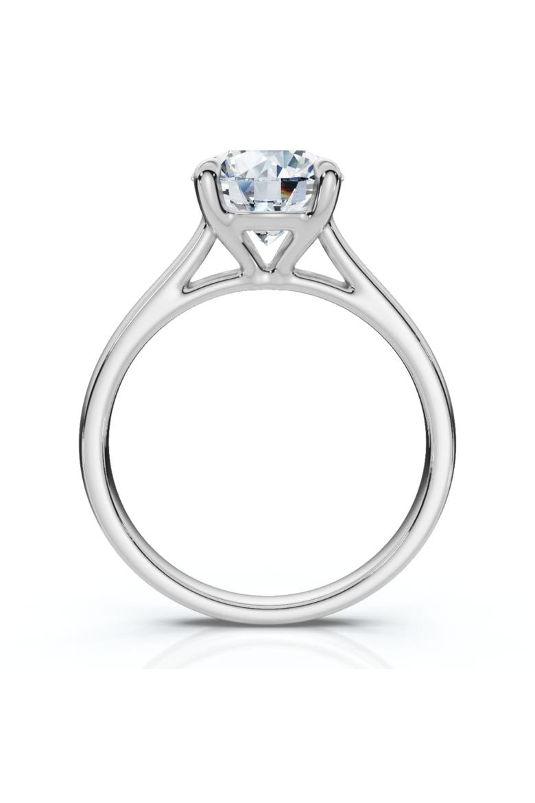 Certified 2Ct Solitaire Diamond Cathedral Engagement Ring Gold Lab Grown, Alternate, color, 14k White Gold
