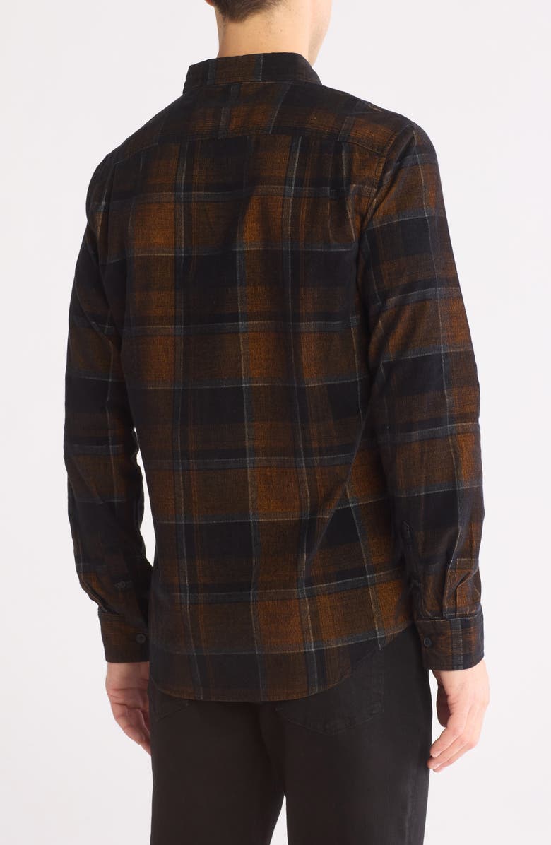 Weatherproof<sup>®</sup> Plaid Corduroy Button-Up Shirt, Alternate, color, Golden Dreams