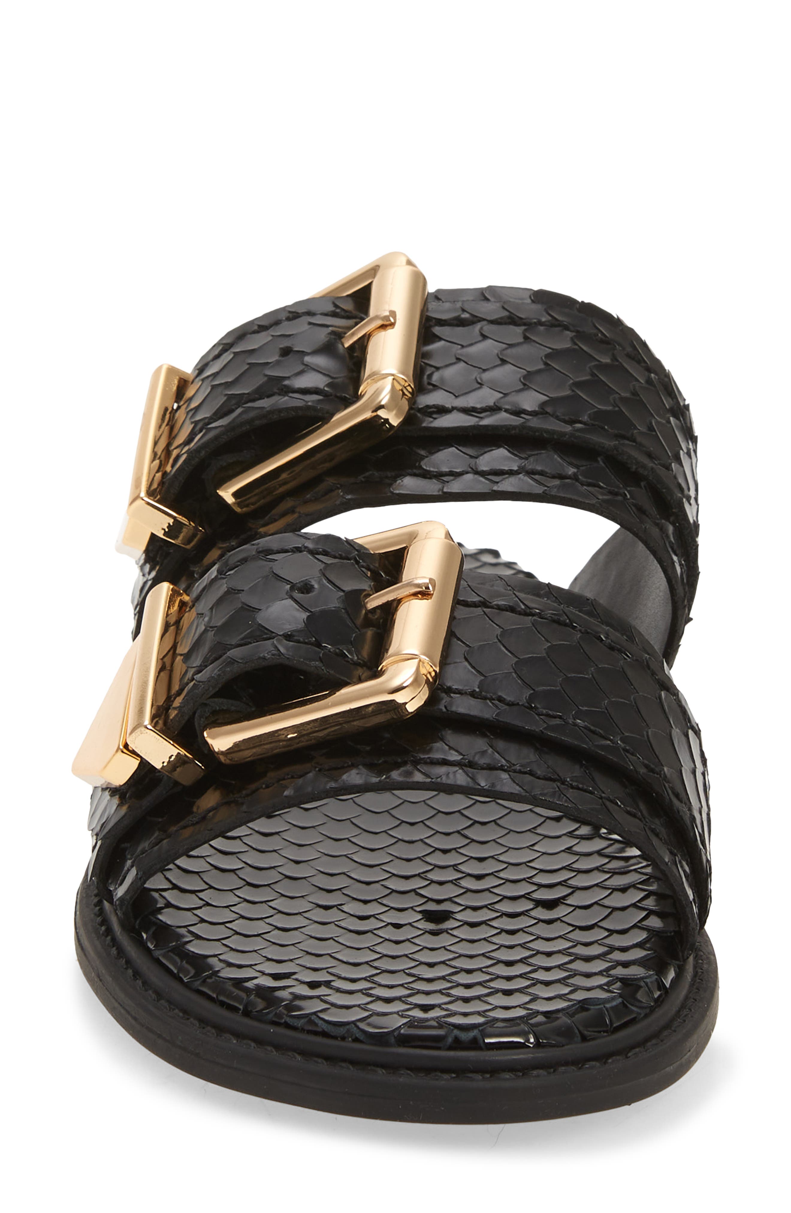 Schutz Shina Buckle Slide Sandal, Alternate, color, 