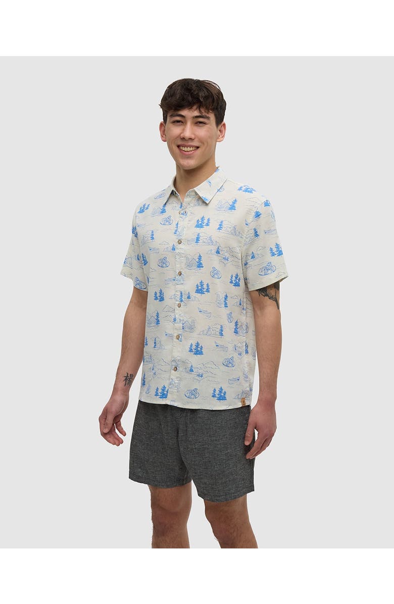 tentree Redwood Shirt, Main, color, Whiteoakheather/Lake Sasquatch