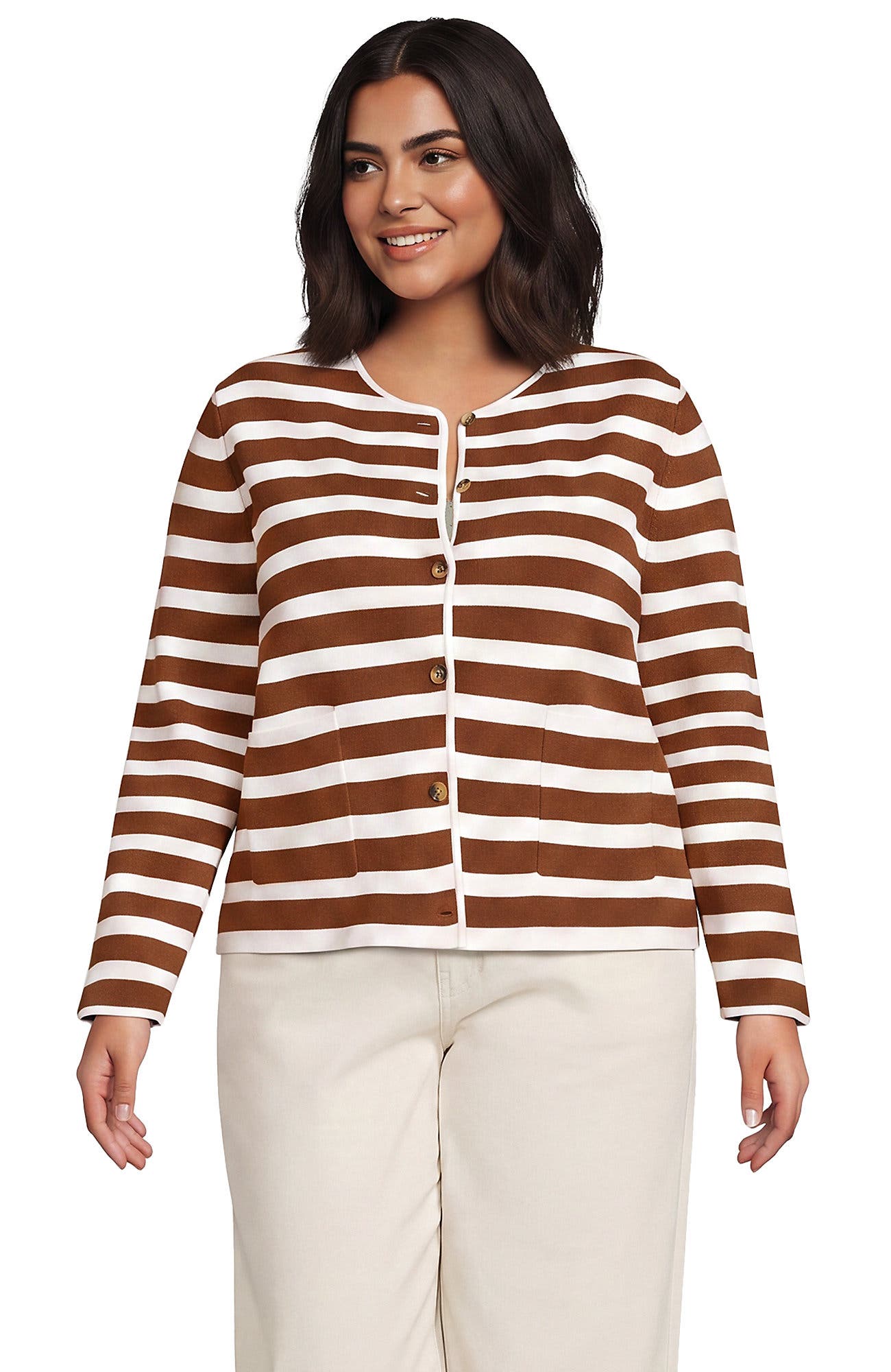 Ginger Brown/Ivory Stripe