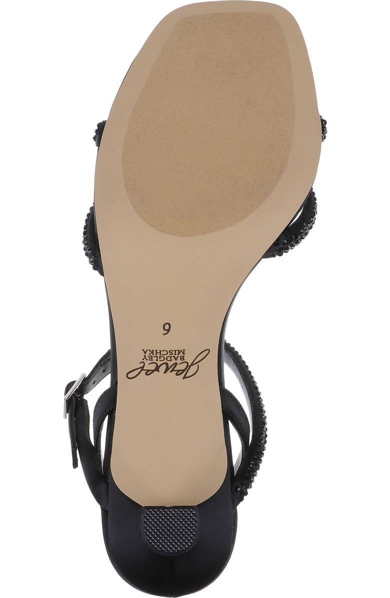 Jewel Badgley Mischka Zianna II Sandal, Alternate, color, Black Satin