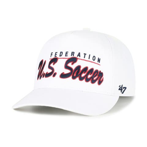 Men's '47 White U.S. Soccer Brushmark Hitch Adjustable Hat